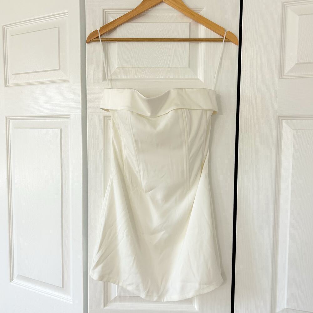 NWOT With Jéan Chloe Corset Mini Dress In White Women’s Size Small - Picture 2 of 10